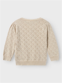 NAME IT Glimmer Cardigan Riglitter Frosted Almond